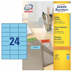 Avery Zweckform Etikete 3449 70X37, plave, 100 listova