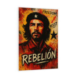 Canvas Slika na platnu Che Guevara Glas otpora 100x150cm, Sa ramom, Beli