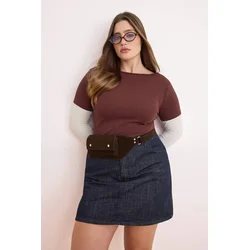 Trendyol Curve Ženska bluza Tbbss26Af00052, Šarena