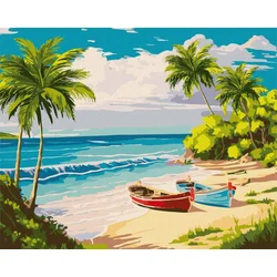 shumee Slikanje po številkah - Čudovit otok 40x50cm