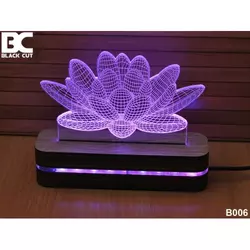 3D lampa Lotus, crveni