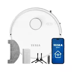 TESLA Electronics RoboStar - Pametni robotski usisivač 2u1, 3200 mAh, Wi-Fi, beli