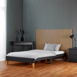 Homestyle4U Oblazinjena postelja, 145x32x210 cm, siva