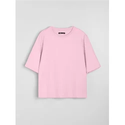 Sinsay - Pamučna majica kratkih rukava - pastelno roze