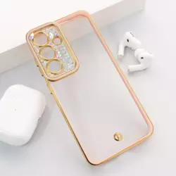 Maska Luxury Crystal Clear za Samsung S25/ S931B roze