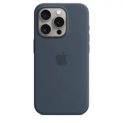 iPhone 15 Pro Max Silicone Case with MagSafe - Storm Blue