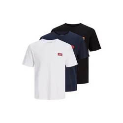 JACK & JONES Majica JJRush marine / črna / bela