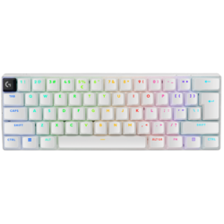 LOGITECH G PRO X 60 LIGHTSPEED Wireless Gaming Keyboard (Tactile) - WHITE - US INTL - 2.4GHZ/BT - EMEA28-935 - TACTILE SWITCH