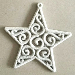 Božićna Zvijezda 10 cm 2kom/set bijela
