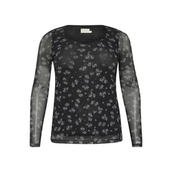 KAFFE CURVE Bluza Autumna siva/zelena