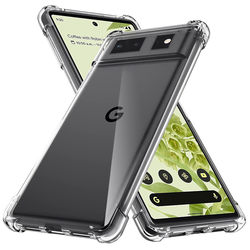 Silikonska futrola s ojačanim rubovima za Google Pixel 6 - Prozirna KP29951