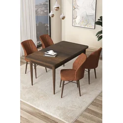 Hanah Home Set Trpezarijski sto i 4 stolice Arp, Terakota