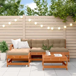 Set lounge namještaja za vrt 5 pcs Vosak Smeđa Masivna borovina