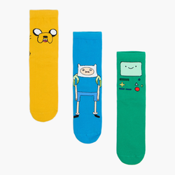 Cropp - Pakovanje od 3 para čarapa s dezenom Adventure Time - šareno