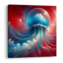 Slika eterična meduza v oblakih - 20x20