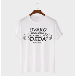 MAFIMI Muška majica Ovako izgleda najbolji deda, Bela