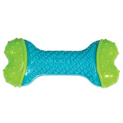 Igrača Kong Dog Corestrength kost, zeleno-modra, guma, S/M