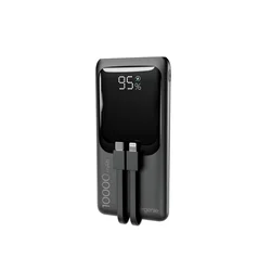 GEMBIRD PB10-PD20-LCD-01 20 W prenosni punjač sa brzim punjenjem i integrisanim kablovima, 10000 mAh
