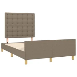 Vidaxl Posteljni okvir brez vzmetnice taupe 120x190 cm blago
