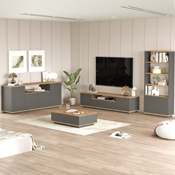 Hanah Home Set nameštaja za dnevnu sobu FR19-AA, Antracit