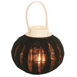 shumee Lesena sveča-laterna, črna, 22 cm