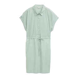 TOM TAILOR DENIM Dolga srajca zelena/bela