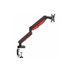 Iiyama Gaming desk mount for single monitor with height adjustable gas spring. Deskmount with clamp or grommet. Monitor up to 9kg, VESA 75x75 or 100x100mmUSB ports (1x power only, 1x loop through USB) Red light effect in base