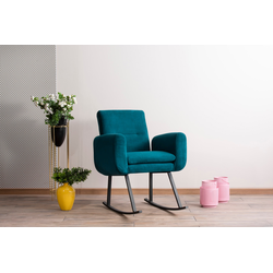 Atelier del Sofa Fotelja za ljuljanje Kono Petrolej
