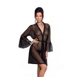 Ženska sexy haljina Lovelia Peignoir, Crna