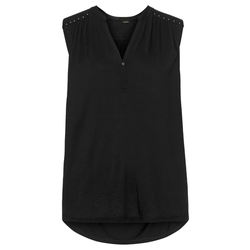 LASCANA Bluza Silver Stud, črna