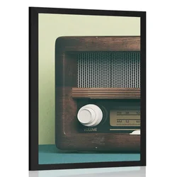 Plakat retro radio - 30x45 silver