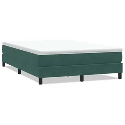 Vidaxl Box spring postelja brez vzmetnico temno zelena 160x220cm žamet