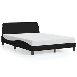 Vidaxl Posteljni okvir Dover črn 120x200 cm blago