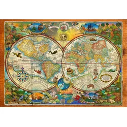 Grafika - Puzzle Bitja Zemlje Zemljevida - 1 000 kosov