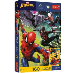 Trefl - Puzzle Marvel: Spider-Man – izdelki + plakat - 160 kosov
