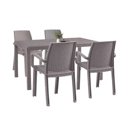 Corri 4+1 set vrtnega pohištva cappuccino