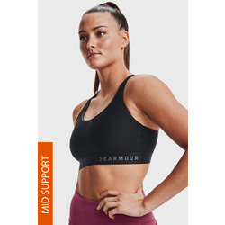 Under Armour  Sportski grudnjaci ARMOUR MID KEYHOLE BRA  Crna