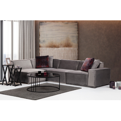 Atelier del Sofa Ugaona garnitura Lego 100x76x190cm Siva
