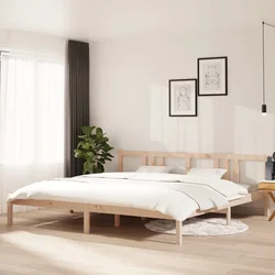 shumee vidaXL Posteljni okvir iz masivnega lesa 200 x 200 cm