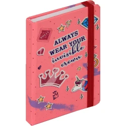nb grafo Notes A6 črte trde platnice, 96 listov, z elastiko, 0667.12 Dolly roza