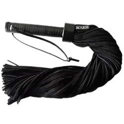 ROUGE Long Suede Flogger Leather Handle Black