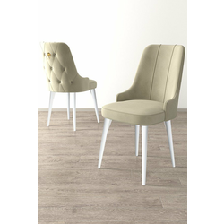HANAH HOME Set 4 stolice Newa Cream White
