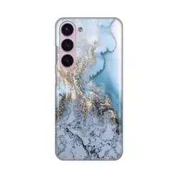 Silikonska maska za Samsung S916B Galaxy S23 Plus Blue Gold Marble Print šarena