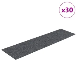 Prostirke za stepenice samoljepljive 30 kom 76x20 cm svijetlo sive pravokutne