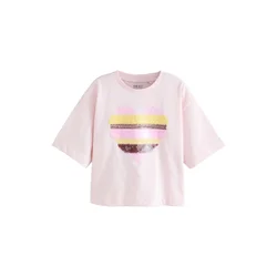 Next Majica čokolada / rumena / rosé