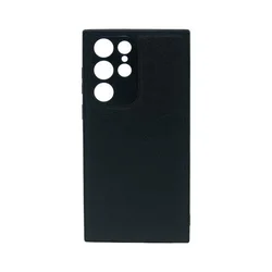 Maska za telefon LEATHER CASE za Samsung S22 Ultra, Crna