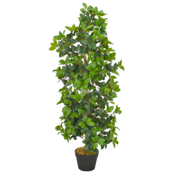 vidaXL Umetna rastlina lovorovo drevo z loncem zelena 120 cm