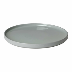 Siv keramičen plitev krožnik Blomus Pilar