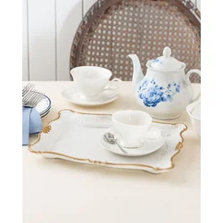 Madame Coco Poslužavnik Camelote, Pravougaoni, Beli