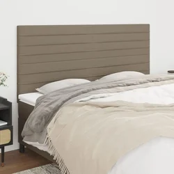 Uzglavlje boje taupe 200x5x118/128 cm tkanina